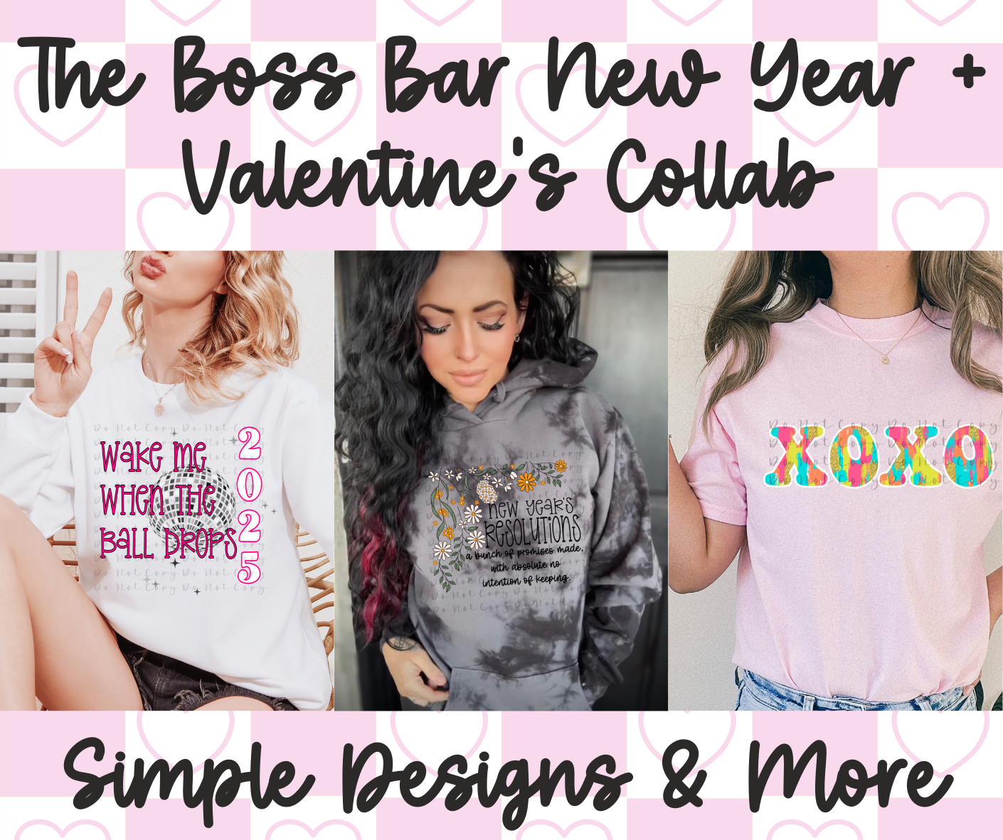 New Year + Valentine's Collab - The Boss Bar Designer Collab Bundle - Digital Designs