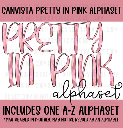 Pretty In Pink Alphaset - Must Have Access to Google Drive