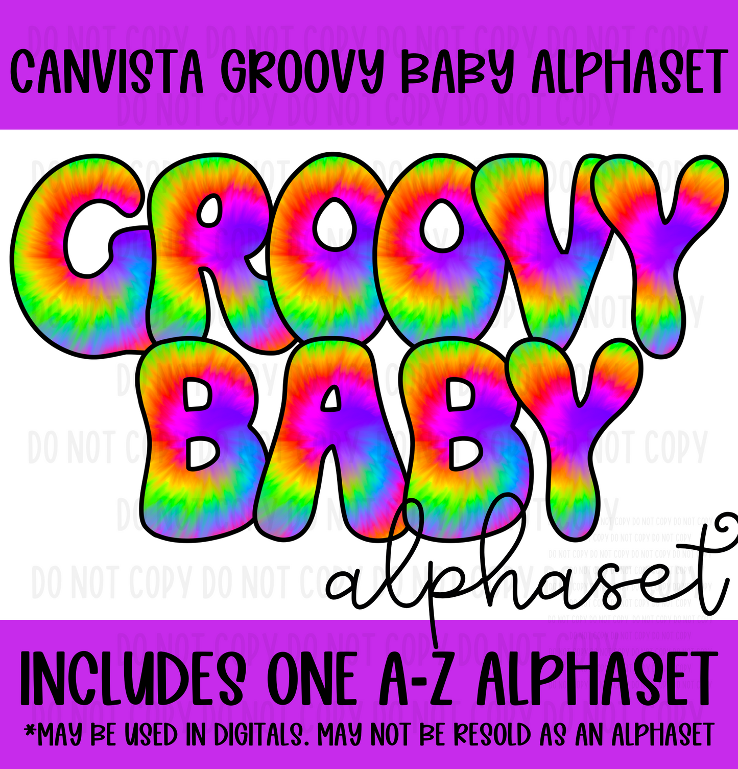 Groovy Baby Alphaset - Must Have Access to Google Drive
