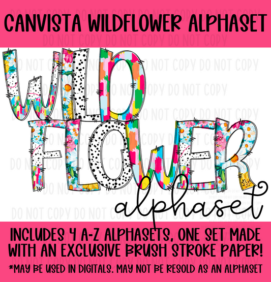 Wildflower Alphaset - Must Have Access to Google Drive
