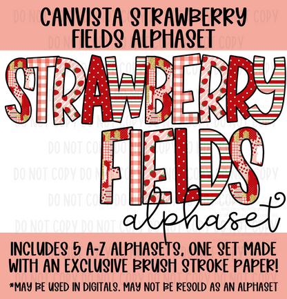 Strawberry Fields Alphaset - Must Have Access to Google Drive