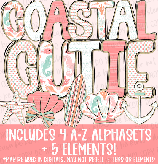 Coastal Cutie Alphaset