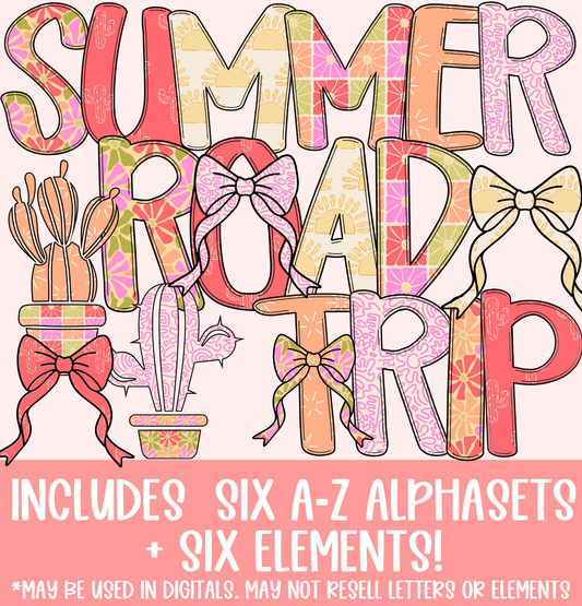 Summer Roadtrip Alphaset