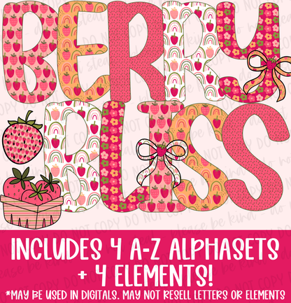 Berry Bliss Alphaset