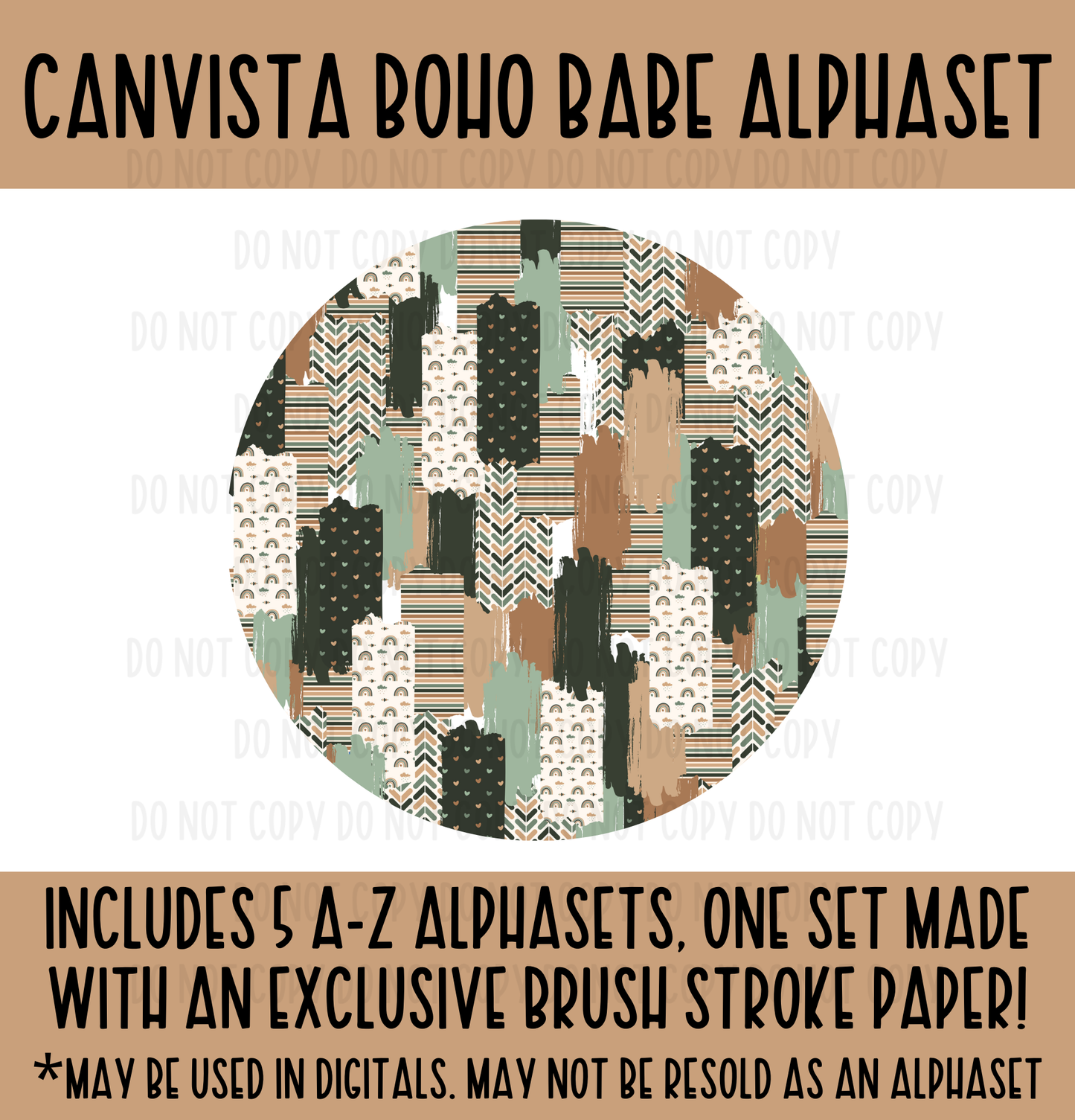 Boho Babe Alphaset - Must Have Access to Google Drive