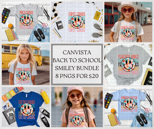 Back to School Smiley Bundle - Digital Designs