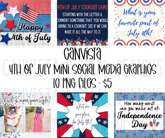 4th of July Themed Mini Graphics Bundle