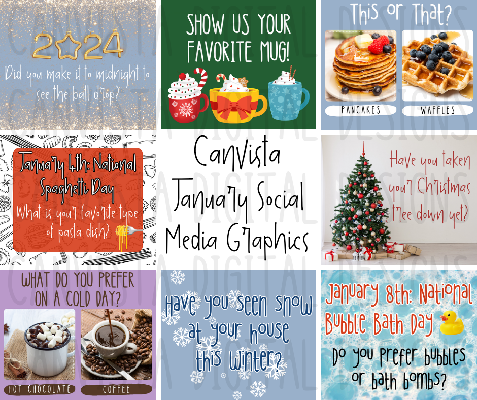 January Social Media Graphics Drive - Must Have Access to Google Drive