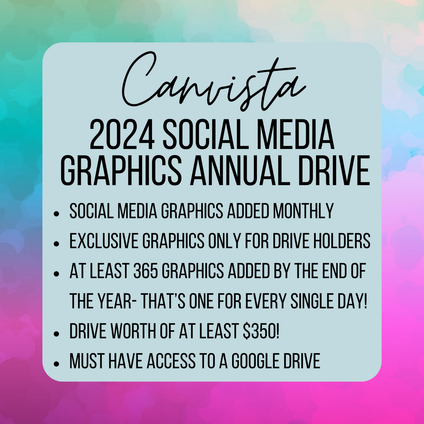 2024 Annual Social Media Graphics Drive - Must Have Access to Google Drive