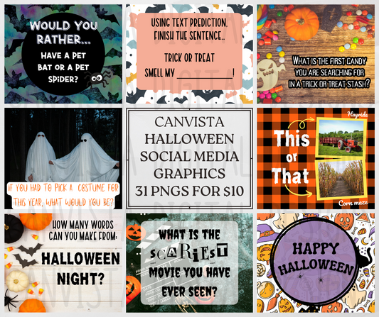 Halloween Social Media Graphics Bundle