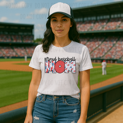 Proud Baseball Mom PNG File - Digital Design