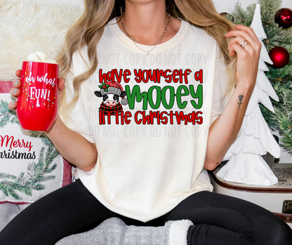 Have Yourself A Mooey Little Christmas PNG File - Digital Design