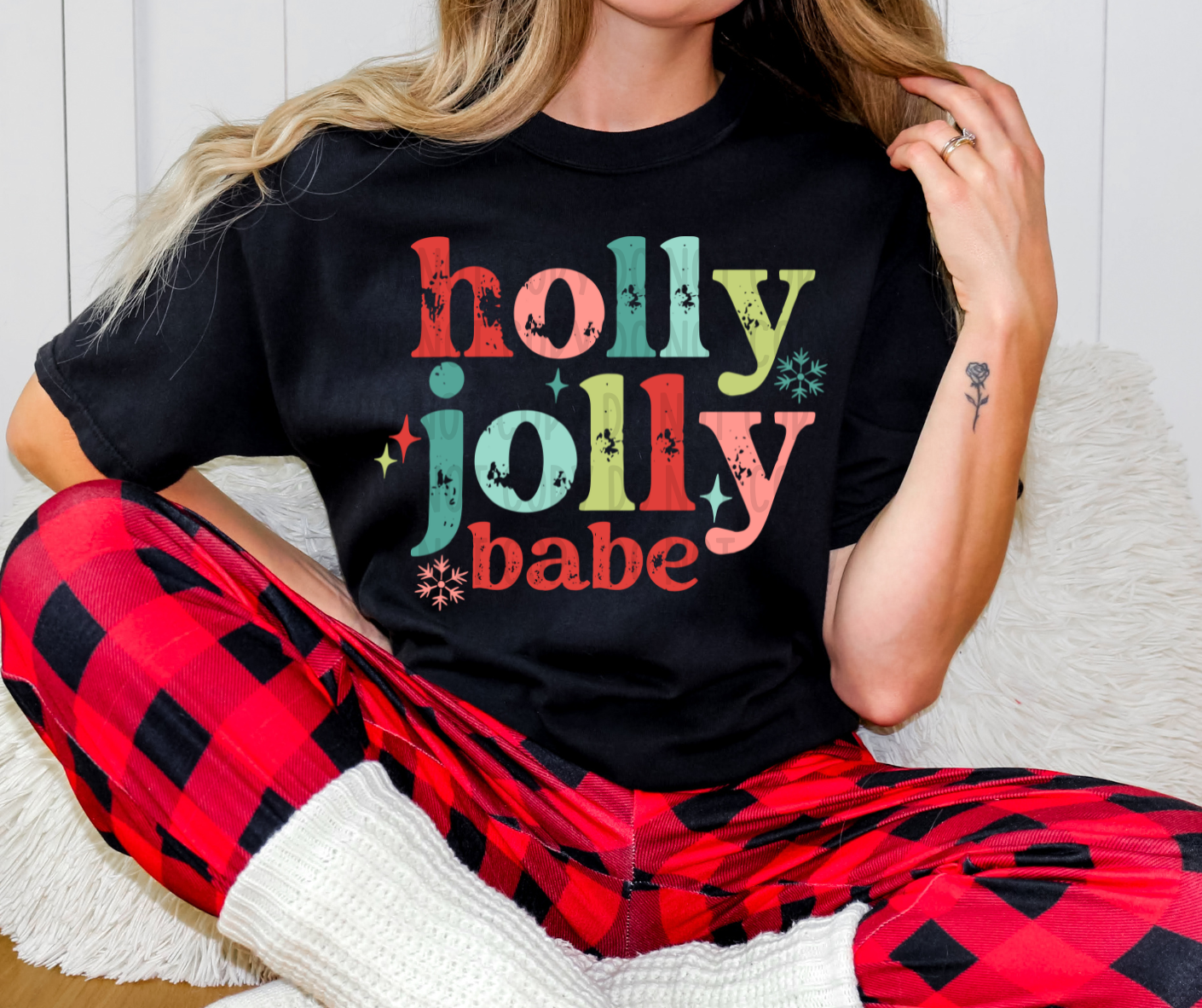 Holly Jolly Babe PNG File - Digital Design