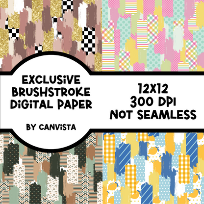 Exclusive Brush Stroke Digital Paper