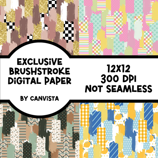 Exclusive Brush Stroke Digital Paper