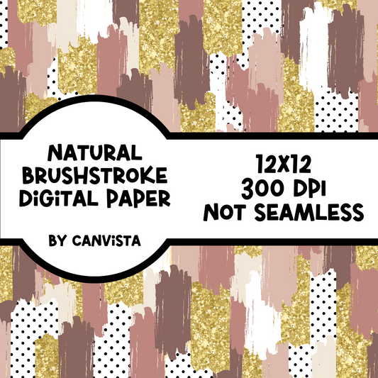 Natural Brush Stroke Digital Paper