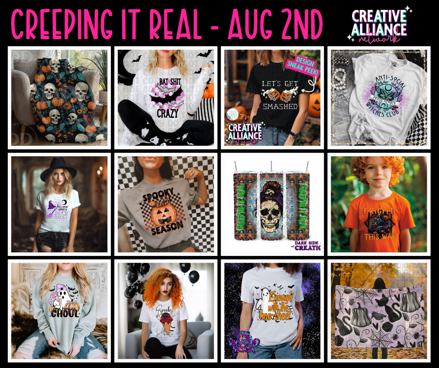 C.A.N Collab Bundle - Creeping It Real - Halloween Themed - Digital Designs