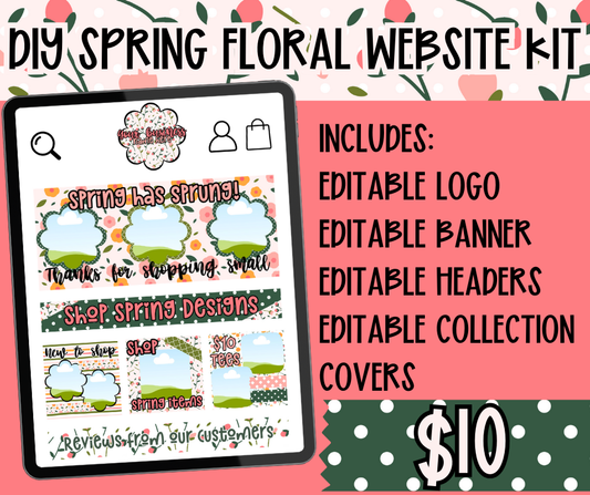 DIY Spring Floral Website Kit