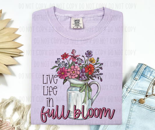 Live Life In Full Bloom PNG File - Digital Design