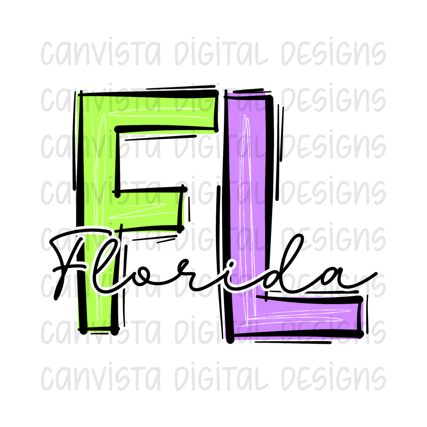 FL - Florida PNG File-Digital Design