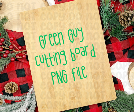 Green Guy Cutting Board PNG File - Digital Design