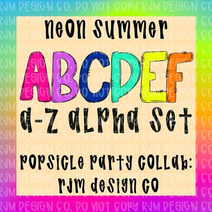 Popsicle Party Collab - Designer Elements: Alphas, Clipart, Outlines, Seamless Paper