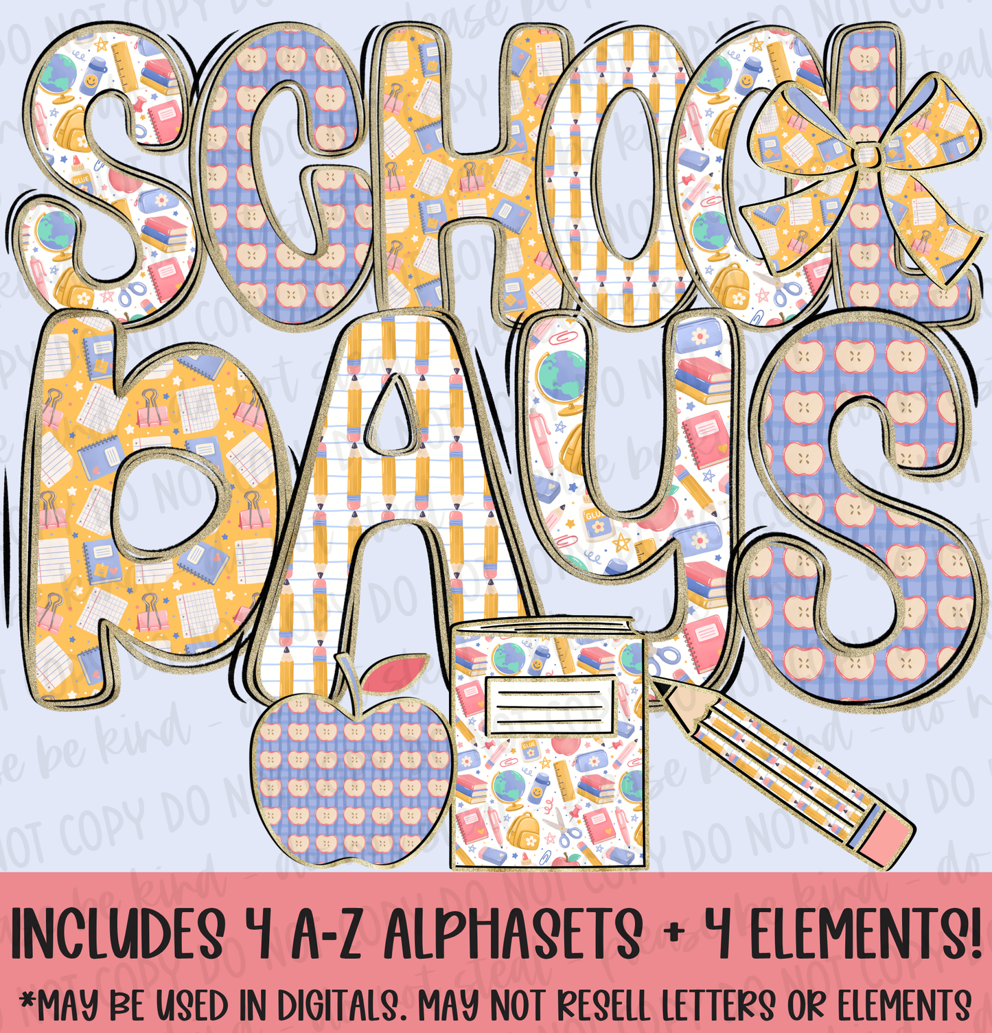 School Days Alphaset