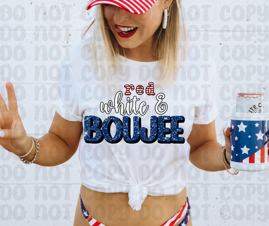 Red White & Boujee PNG File-Digital Design