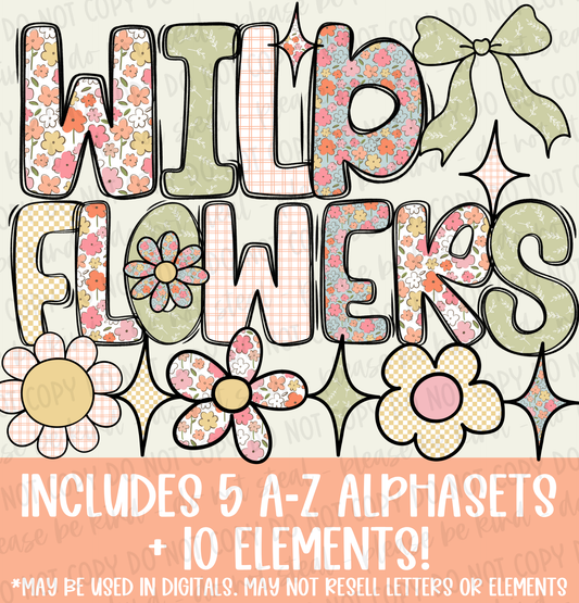 Wild Flowers Alphaset