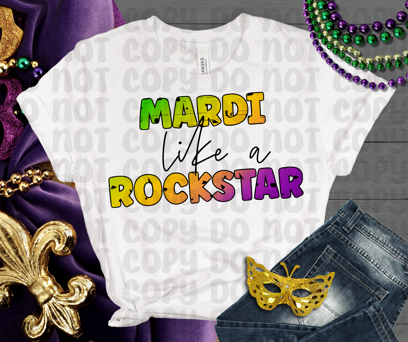 Mardi like a Rockstar PNG File - Digital Design