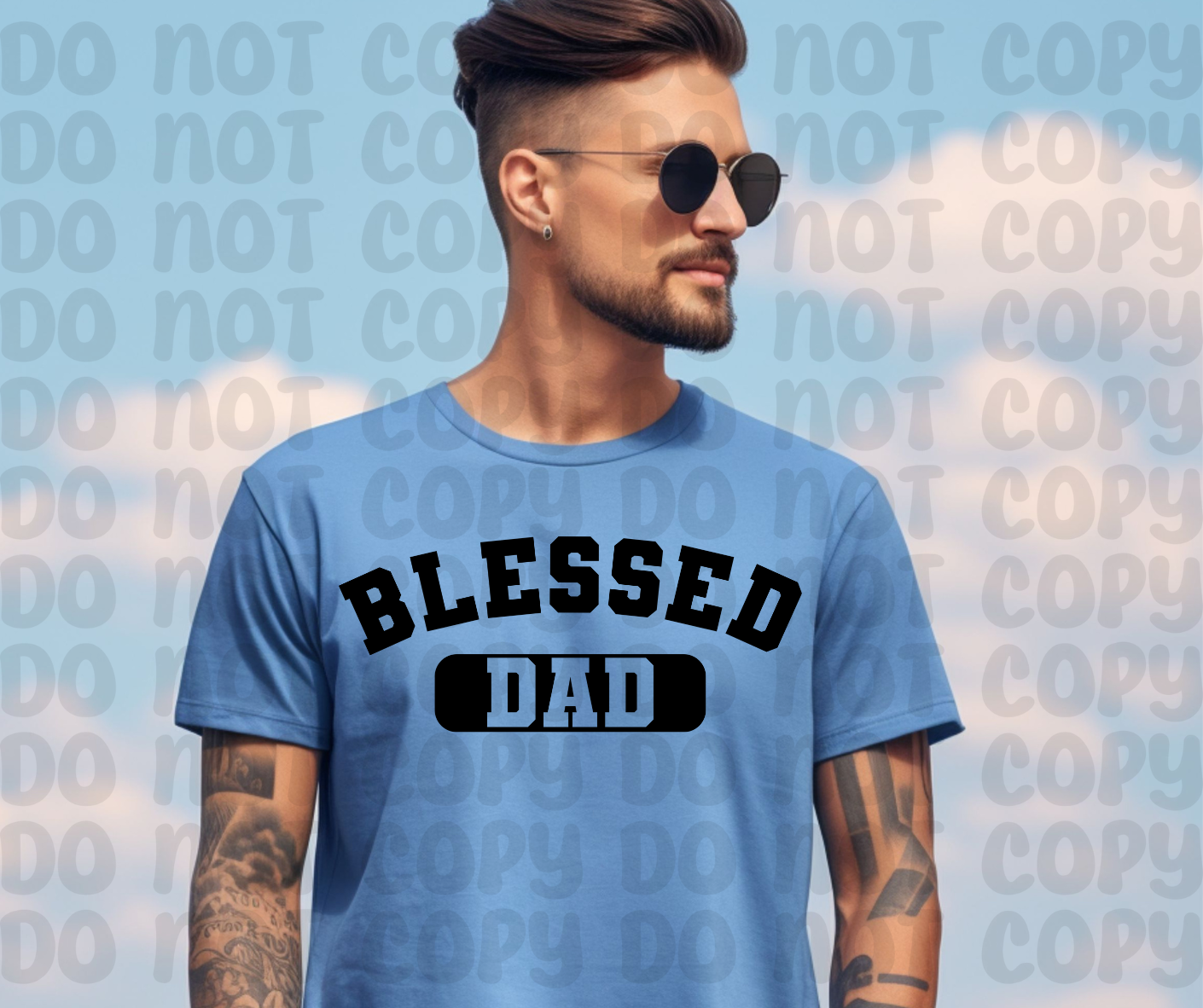 Blessed Dad PNG File - Digital Design