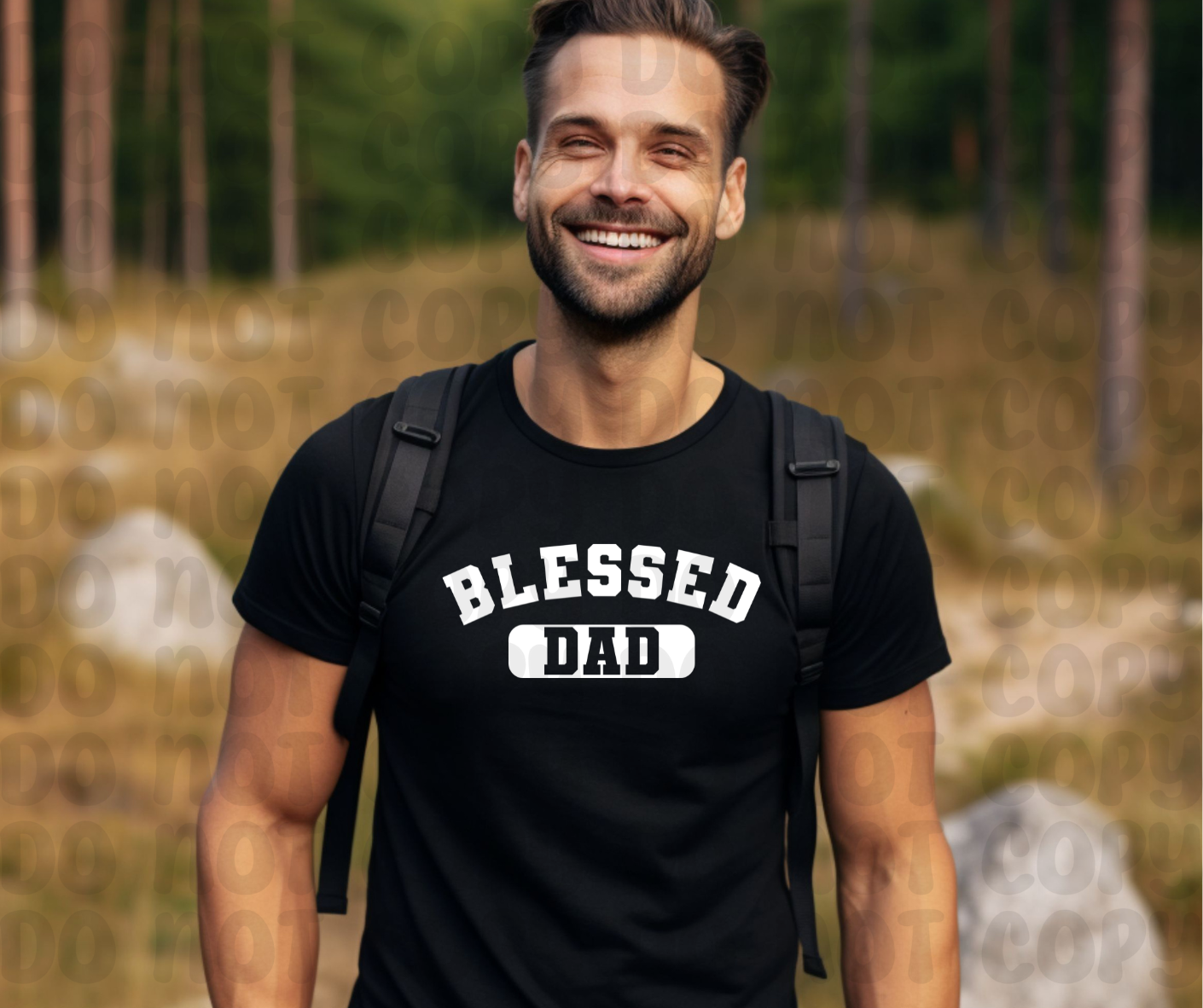 Blessed Dad PNG File - Digital Design