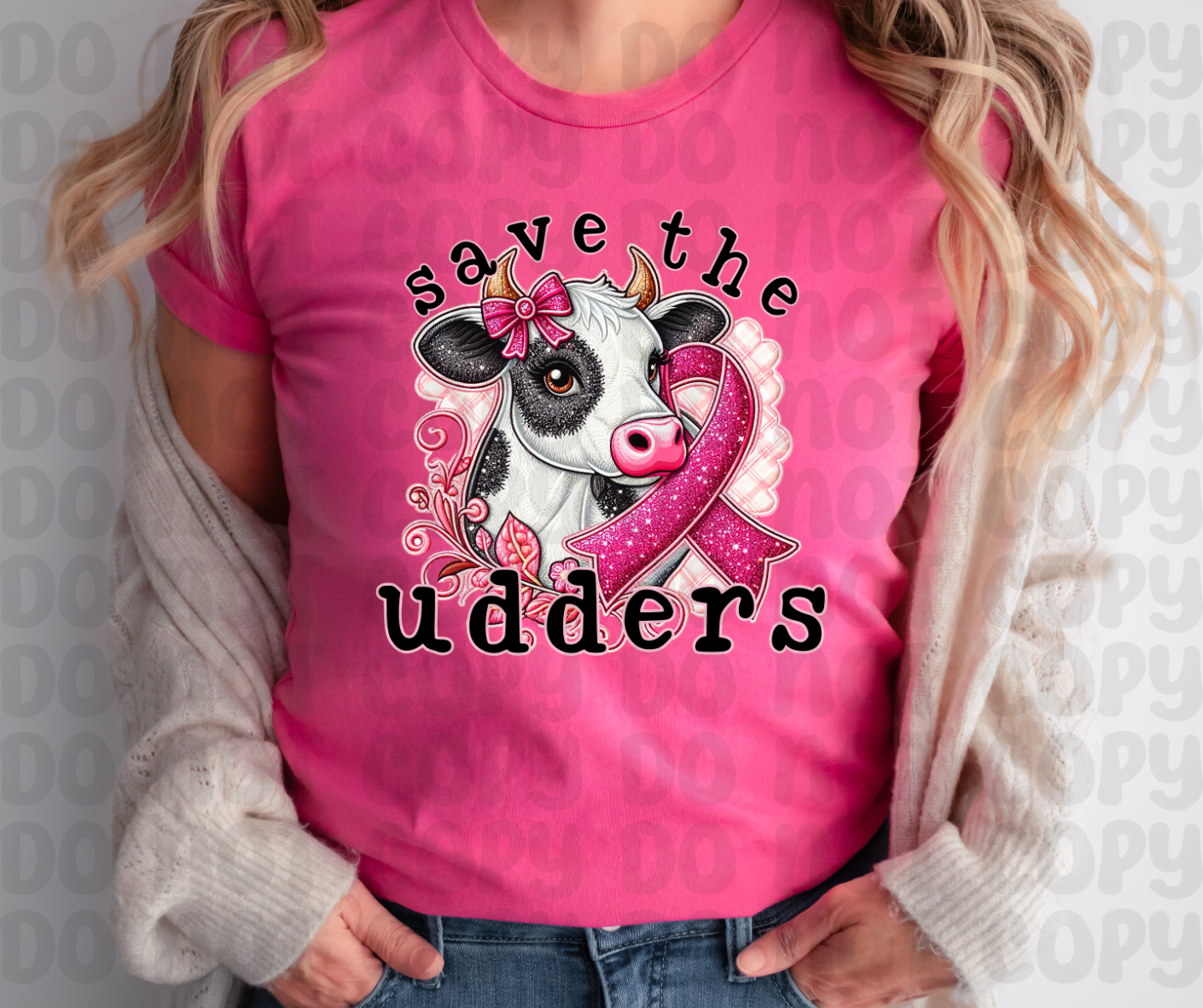 Save the Udders - Breast Cancer Awareness - PNG File - Digital Design