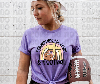 Sundays Are For Jesus & Football PNG File - Digital Design