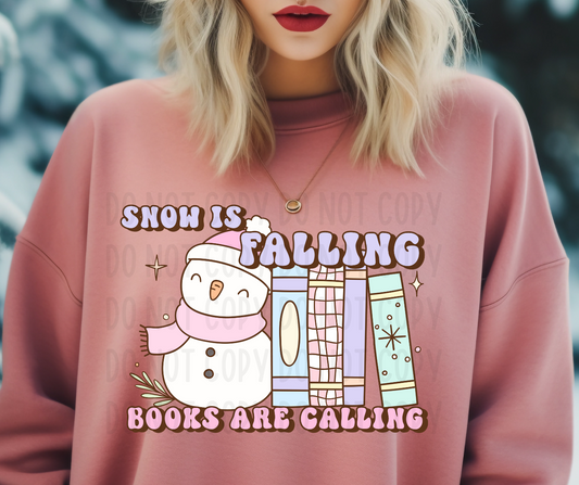 Snow is Falling. Books are Calling PNG File - Digital Design