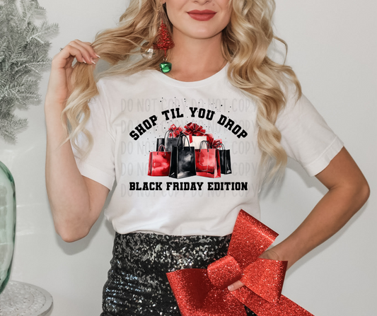 Shop Til You Drop Black Friday Edition PNG File - Digital Design