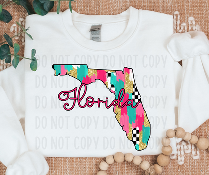 Checkered Florida PNG File - Digital Design