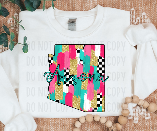 Checkered Arizona PNG File - Digital Design