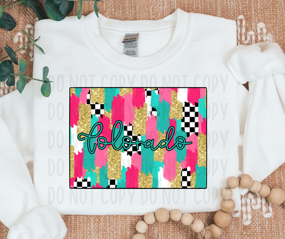 Checkered Colorado PNG File - Digital Design