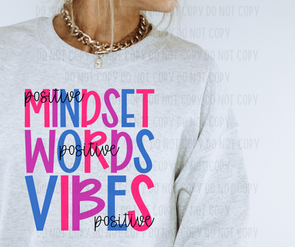 Positive Mindset. Positive Words. Positive Vibes PNG File - Digital Design