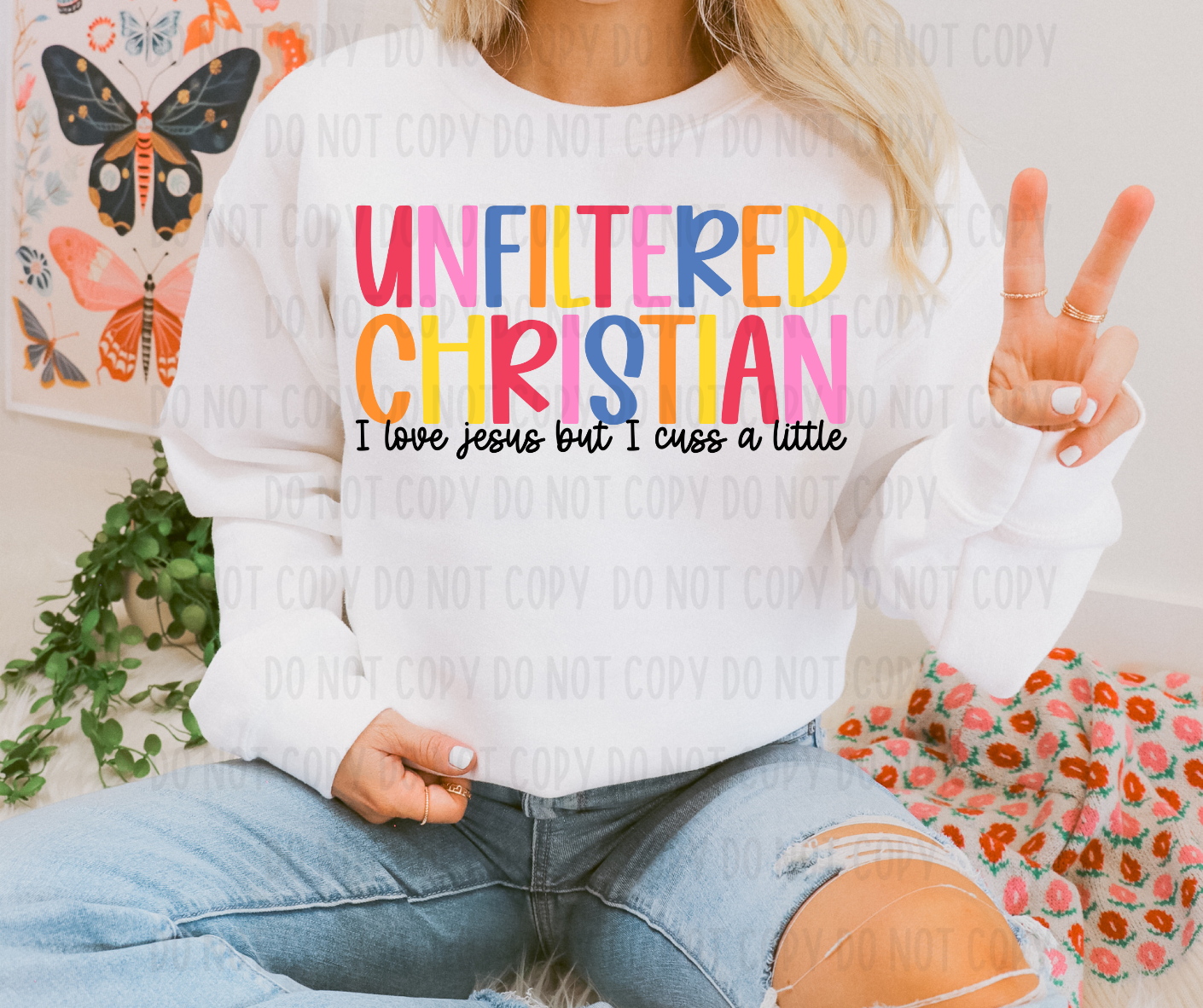Unfiltered Christian. I Love Jesus But I Cuss A Little PNG File - Digital Design