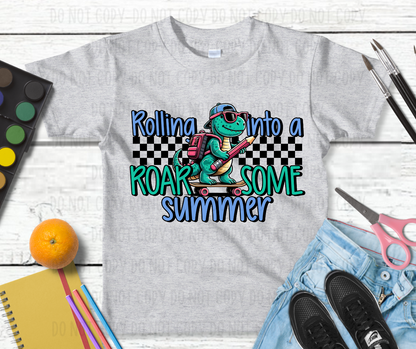 Rolling Into A Roarsome Summer PNG File - Digital Design