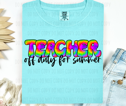 Teacher Off Duty For Summer PNG File - Digital Design