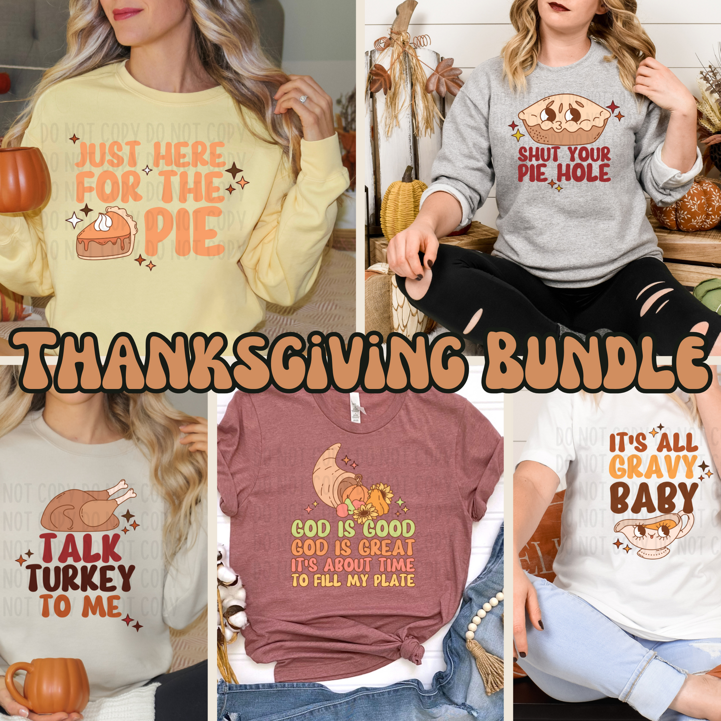 Thanksgiving Bundle - PNG File - Digital Design