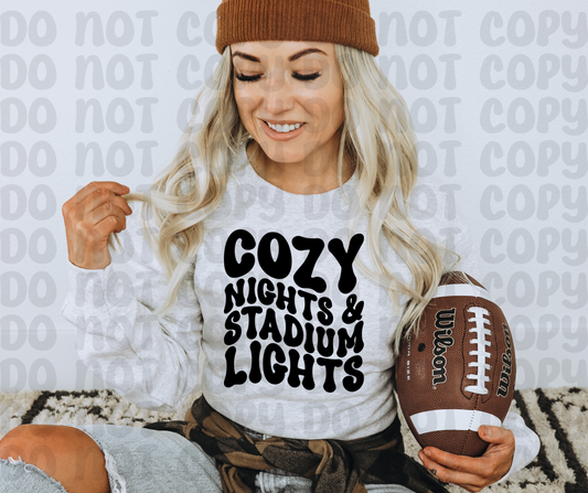 Cozy Nights & Stadium Lights PNG File - Digital Design