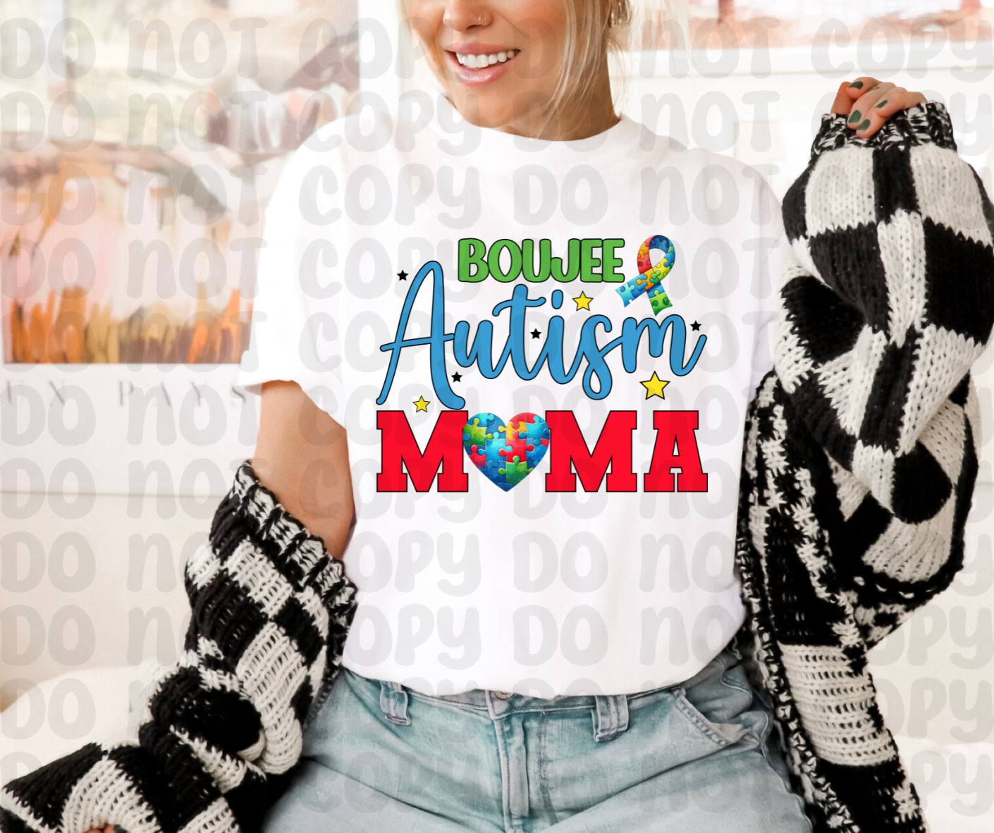 Boujee Autism Mom PNG File - Digital Design