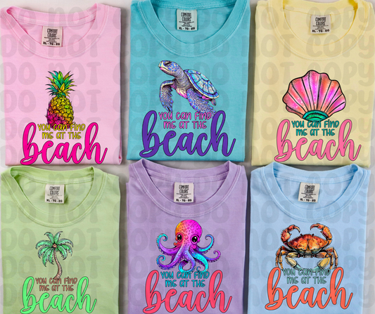 You Can Find Me At The Beach Bundle - 6 PNG Files - Digital Design