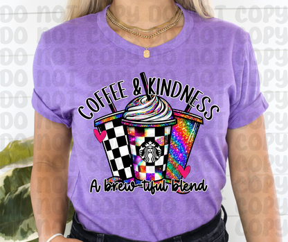 Coffee & Kindness. A Brew-tiful Blend PNG File - Digital Design