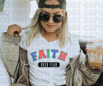 Faith Over Fear PNG File - Digital Design