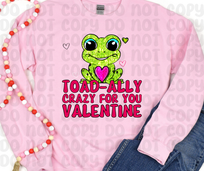 Toad-ally Crazy For You Valentine PNG File - Digital Design